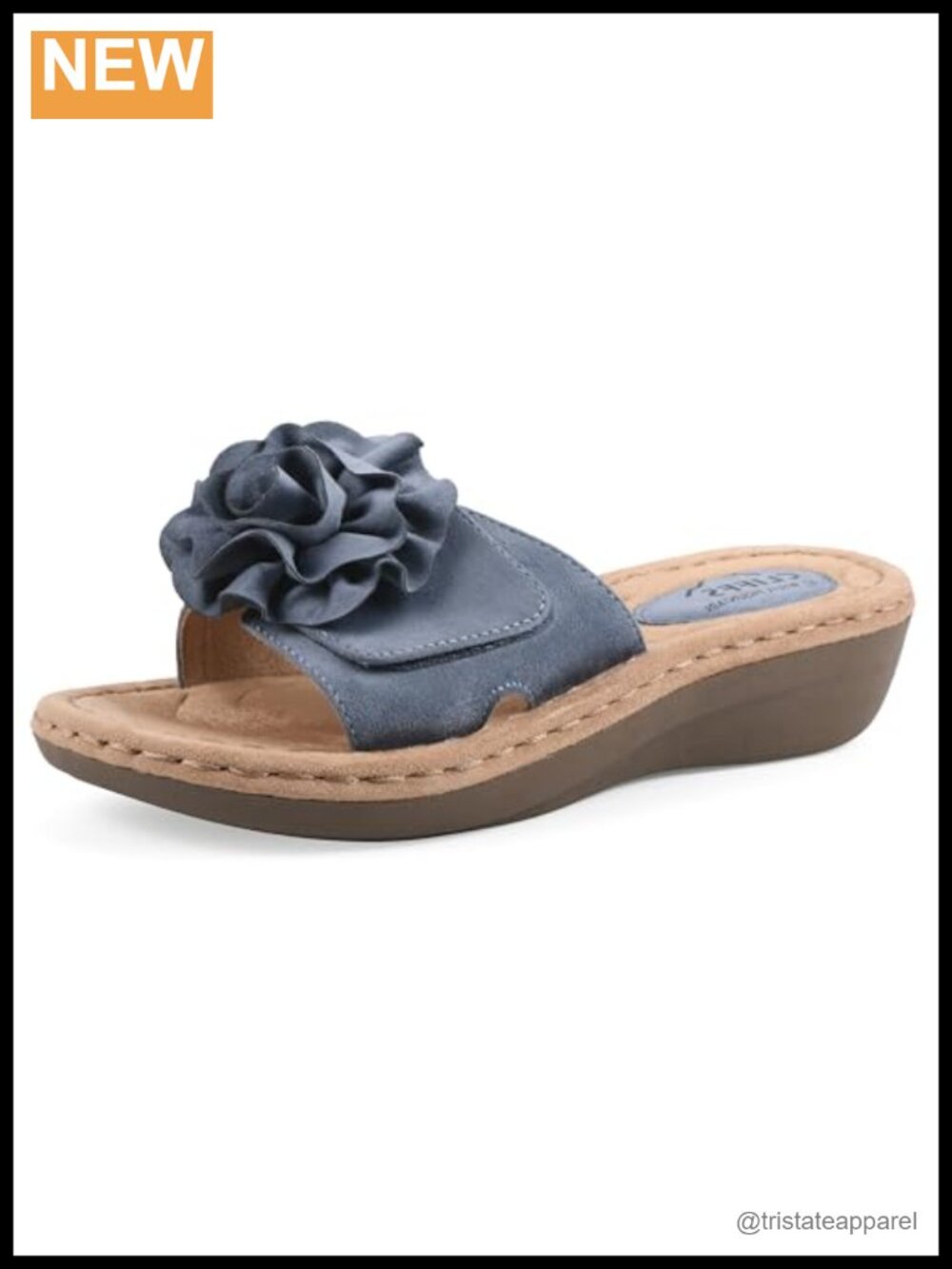 Cushioned Floral Slide Sandal With Adjustable Strap